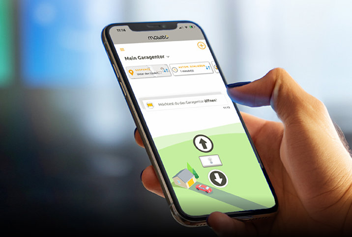 Maveo App zur Steuerung eines Marantecs Garagentors