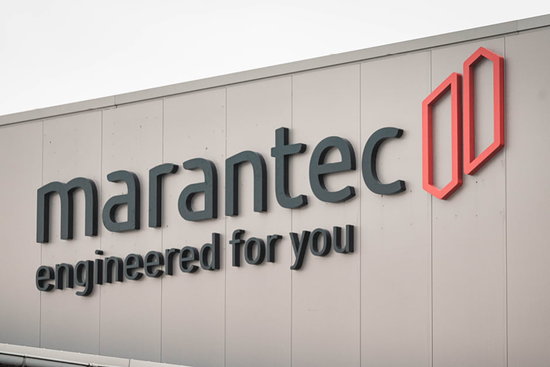 Marantec Firmengebäude mit Logo und Schriftzug